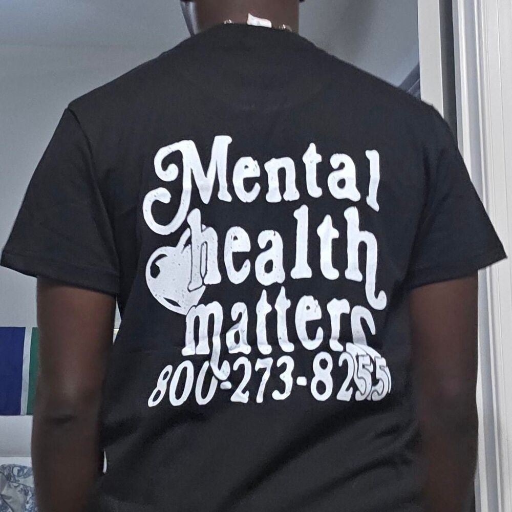 Mental Health Matters Black Graphic Streetwear T-Shirt